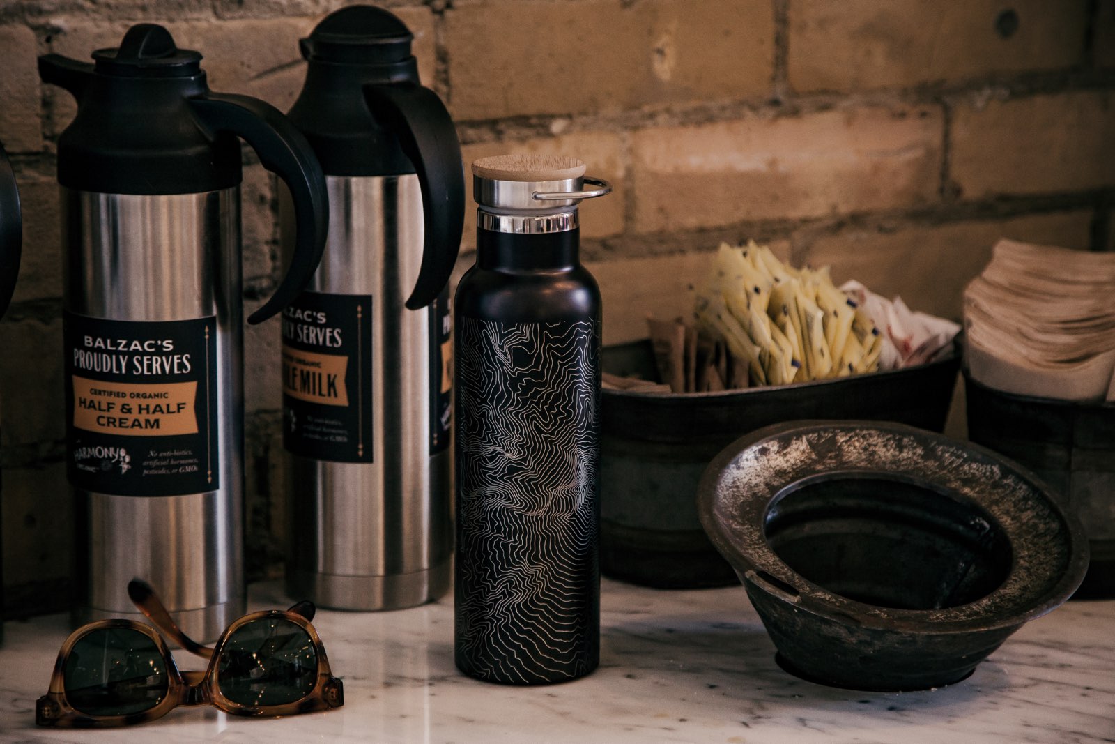 20 oz Canteen Bottle with Bamboo Cap